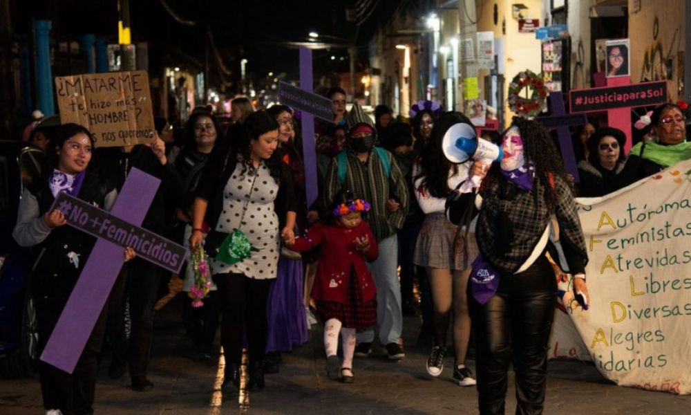 Manifestación de Las Catrinas en Chiapas exige justicia por feminicidios