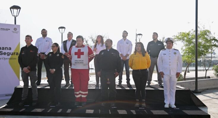 El alcalde David de la Peña Marroquín inicia el Operativo Semana Santa Segura 2026 en Santiago, cuidando a los visitantes.