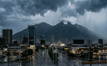 Las autoridades de Nuevo León advierten sobre posibles inundaciones y vientos intensos en la región, se recomienda precaución.