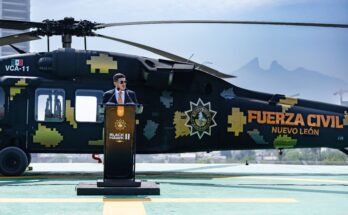 El gobernador de Nuevo León suma un segundo Black Hawk para mejorar la seguridad en el estado con vigilancia aérea.