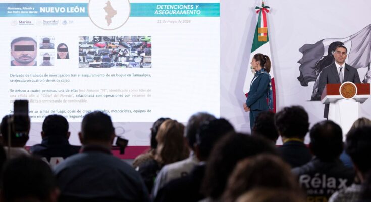 Capturan a cuatro integrantes de una red de huachicol en Nuevo León, relacionados con el decomiso de diésel masivo.