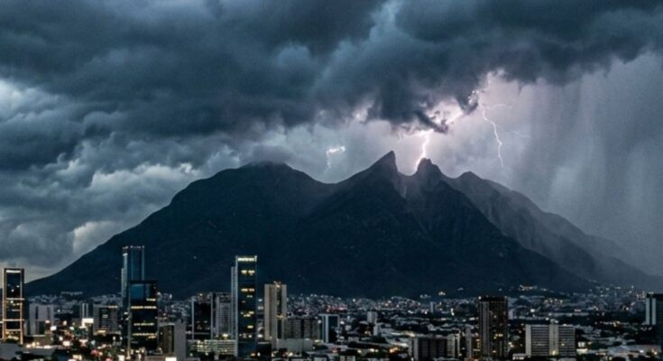 Lluvias intensas y riesgo de tormentas eléctricas en Nuevo León y Tamaulipas por el ciclón tropical Uno.
