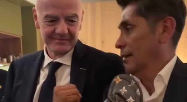 Jorge Campos sorprende al agradecer a Gianni Infantino por un regalo inusual y exclusivo: chanclas de lujo.